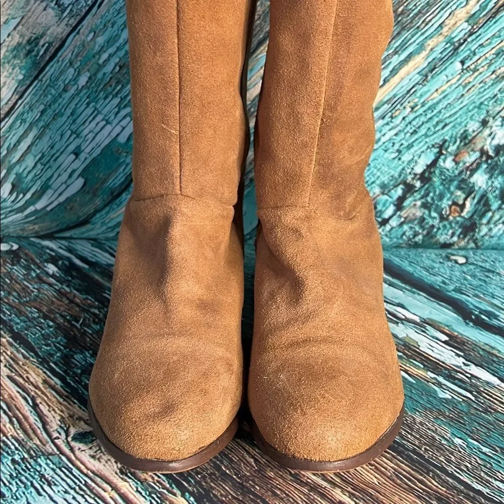 Naughty Monkey Brown Over the Knee Fringe Boots
